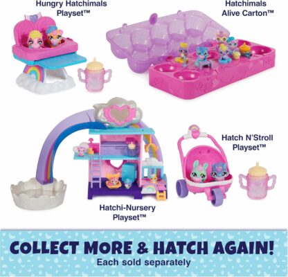 Hatchimals Alive Playset Toy with 4 Mini Figures in Self-Hatching Eggs