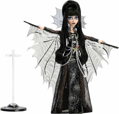 Monster High Doll Elvira Mistress of The Dark Collectible in Black Faux