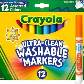 Crayola Broad Washable Line Markers for Kids 12 Count