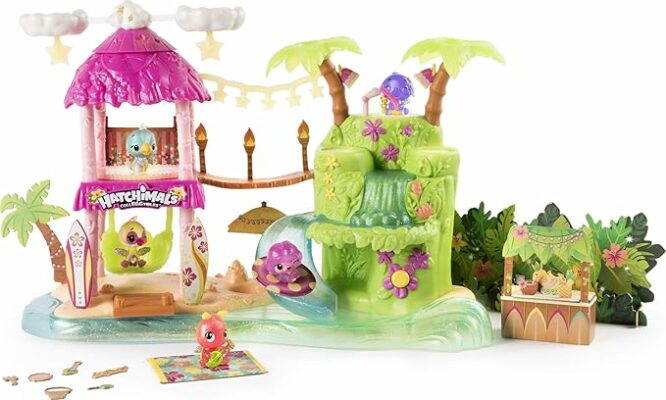 Hatchimals Tropical Party Playset with Lights and Sounds