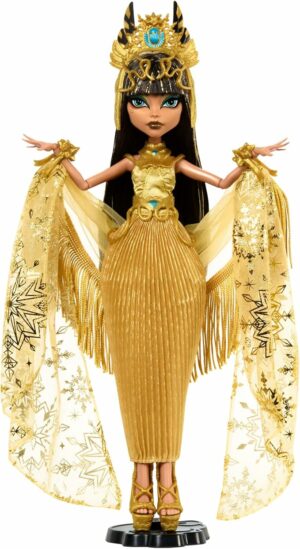 Monster High Howliday Doll Winter Edition Cleo De Nile Collectible in Golden Gown