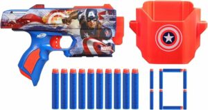 Nerf Marvel Captain America Dart Blaster 10 Elite Darts