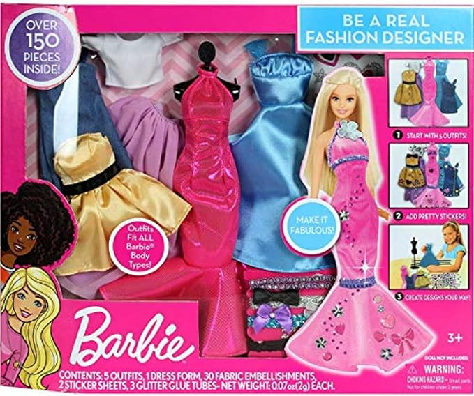 Tara Toys Barbie Be a Real Fashion Designer Classic Set DIY Doll Clothing Kit