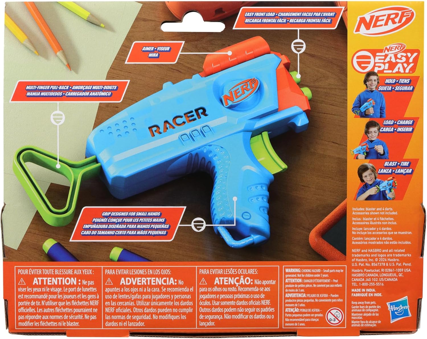 NERF Elite Junior Racer Easy Play Dart Blaster NERF Elite Junior Racer Easy Play Dart Blaster
