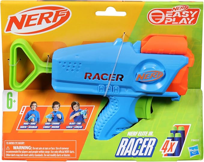 NERF Elite Junior Racer Easy Play Dart Blaster NERF Elite Junior Racer Easy Play Dart Blaster