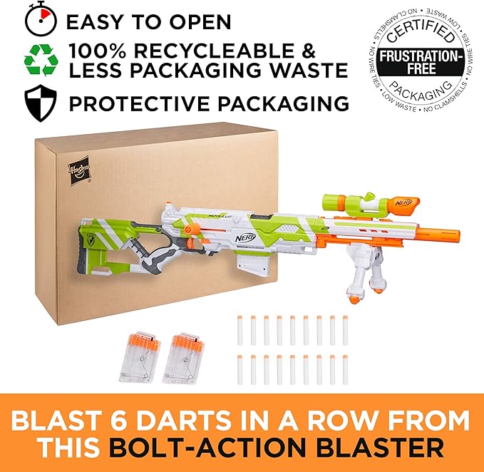 NERF Longstrike Modulus Toy Blaster with Barrel Extension NERF Longstrike Modulus Toy Blaster with Barrel Extension