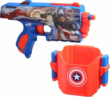 Nerf Marvel Captain America Dart Blaster 10 Elite Darts