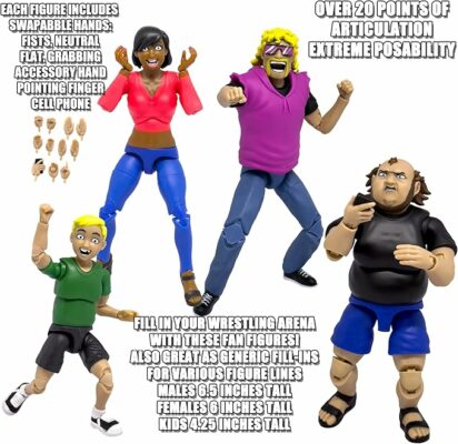 Ultimate Wrestling Crowd Fan Figures Four Pack