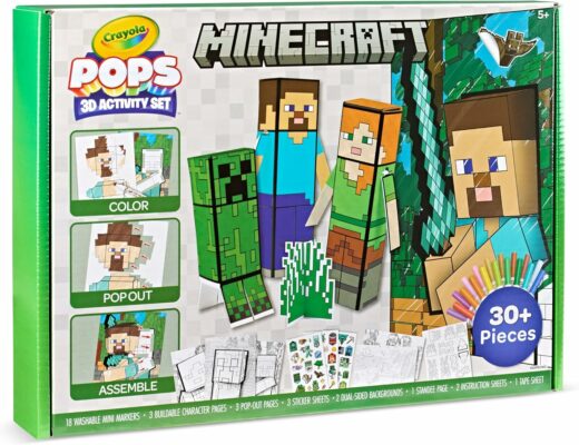 Crayola Minecraft POPs 3D Art Kit for Kids