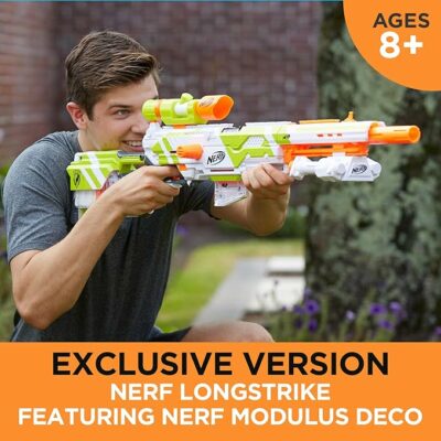 NERF Longstrike Modulus Toy Blaster with Barrel Extension