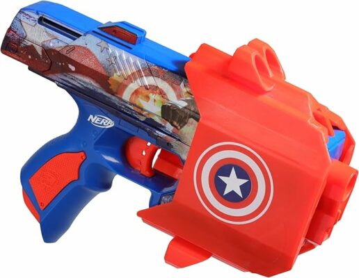 Nerf Marvel Captain America Dart Blaster 10 Elite Darts