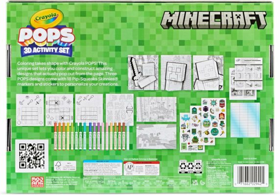Crayola Minecraft POPs 3D Art Kit for Kids
