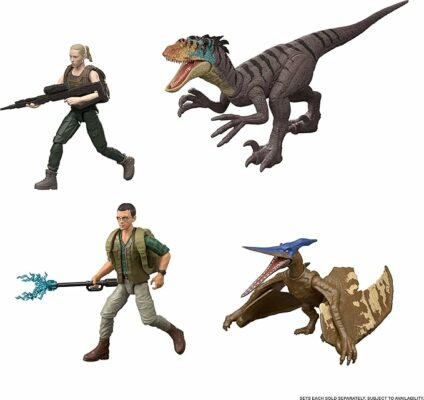 Mattel Jurassic World Rebirth Human & Dinosaur Figure Pack