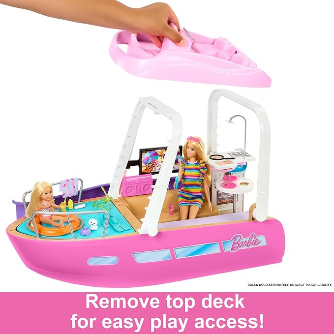 Barbie Dream Boat Playset with 20+ Ocean Themed Accessories Barbie Dream Boat Playset with 20+ Ocean Themed Accessories