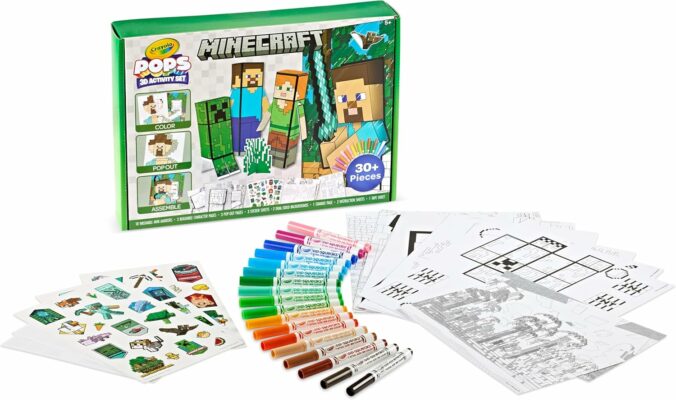 Crayola Minecraft POPs 3D Art Kit for Kids