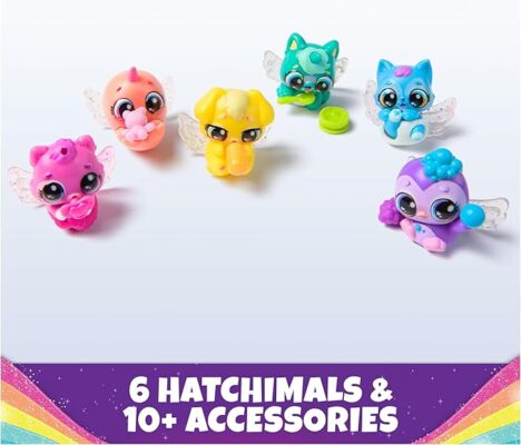 Hatchimals Alive Rainbow Hatchery with 6 Mini Figures in Color Reveal Eggs