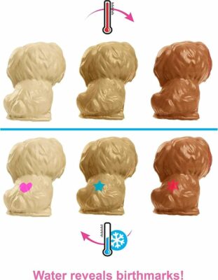 Barbie Doll & Pets Set with 3 Newborn Puppies