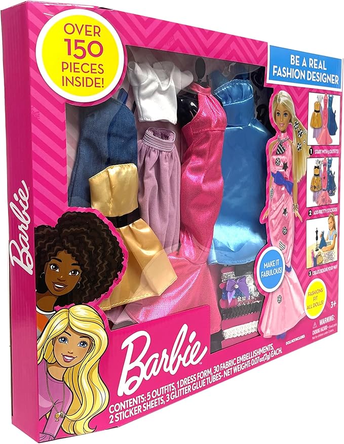 Tara Toys Barbie Be a Real Fashion Designer Classic Set DIY Doll Clothing Kit Tara Toys Barbie Be a Real Fashion Designer Classic Set DIY Doll Clothing Kit