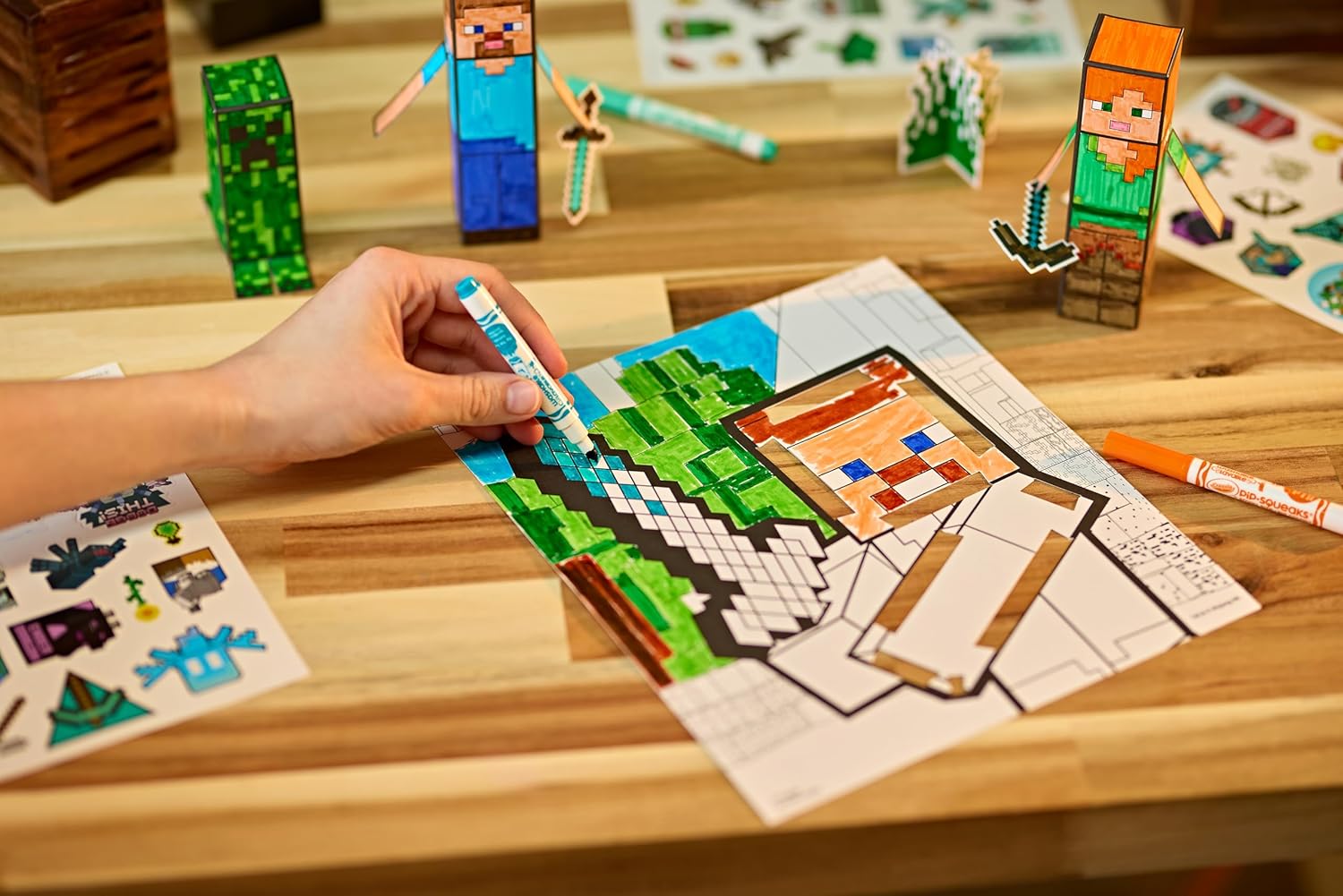 Crayola Minecraft POPs 3D Art Kit for Kids Crayola Minecraft POPs 3D Art Kit for Kids