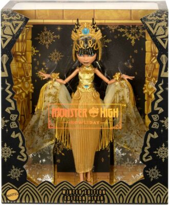 Monster High Howliday Doll Winter Edition Cleo De Nile Collectible in Golden Gown