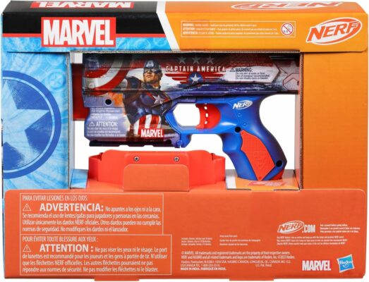 Nerf Marvel Captain America Dart Blaster 10 Elite Darts