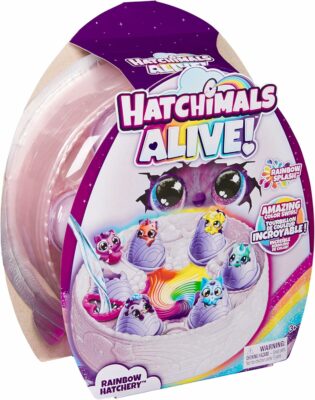 Hatchimals Alive Rainbow Hatchery with 6 Mini Figures in Color Reveal Eggs