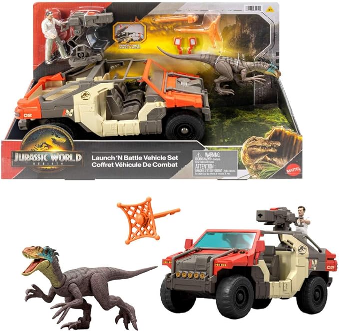 Jurassic World Rebirth Vehicle with 1 Human & 1 Dinosaur Figure