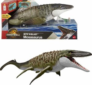 Jurassic World Rebirth Bite N Blast Mosasaurus Action Figure