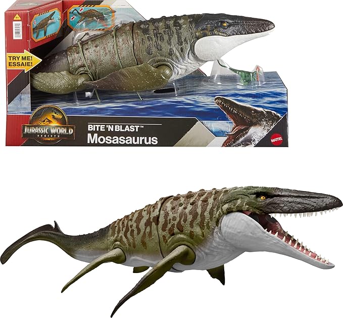 Jurassic World Rebirth Bite N Blast Mosasaurus Action Figure