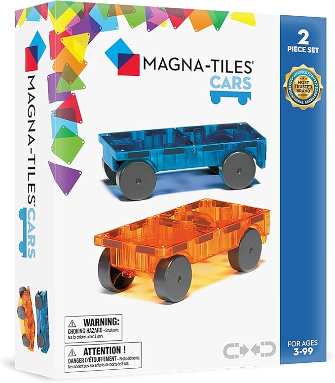 MAGNA TILES Cars Blue & Orange 2 Piece