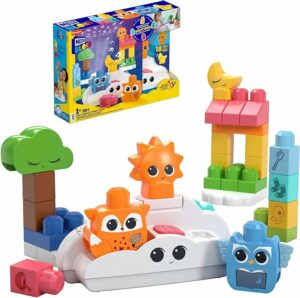 MEGA BLOKS Rise & Snooze Night Light with 30 Pieces