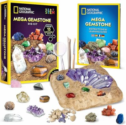 NATIONAL GEOGRAPHIC Mega Gemstone Dig Kit Gemstones and Crystals