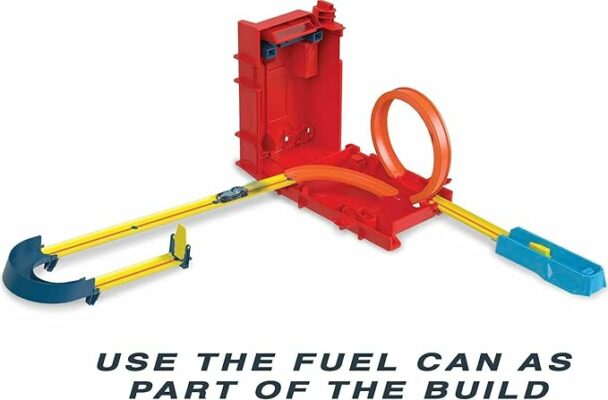 Hot Wheels Toy Car Set Track Builder Unlimited Playset Fuel Can Stunt Box