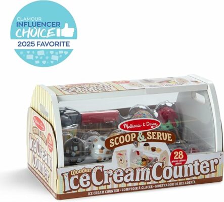 Melissa & Doug Wooden Scoop & Serve Ice Cream Counter