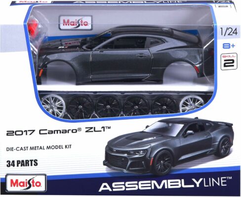 Maisto Scale Assembly Line Chevrolet Camaro ZL1 Vehicle Black