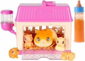 Little Live Mama Surprise Minis Hamster & Babies with 2 Magic Feeding Bottles Bundled Gift Set