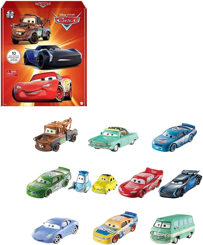Disney and Pixar Cars Set of 10 Die Cast Mini Racers Vehicles