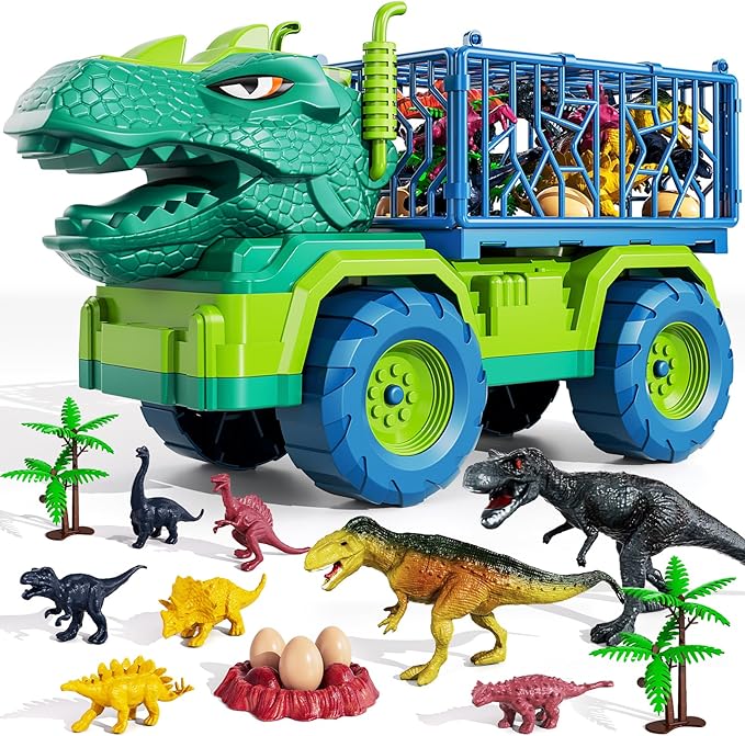 Dinosaur Truck Toys for Kids Jurassic Play Set