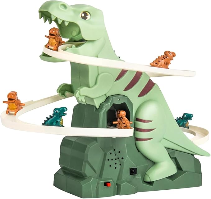 Dinosaur Chasing Race Track Dinosaur Climbing Slide Music Toy
