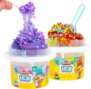 Play Doh ICY 2 Pack, Rainbow Cherry & Tie Dye Blue Raspberry Scents