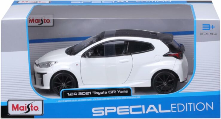 Maisto 2021 Toyota GR Yaris White Model Car