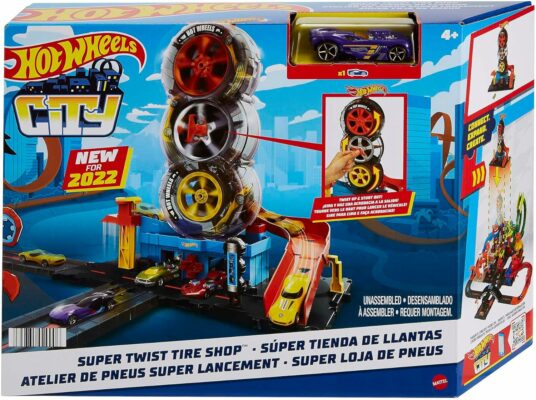 Hot Wheels City Super Twist Tire Shop Playset