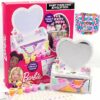 Barbie Paint Your Own Jewelry Box 100+ Charms & Beads Kit for Kids