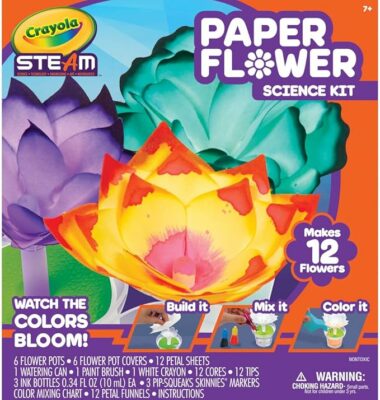 Crayola Paper Flower Science Kit Color Changing Flowers Gift