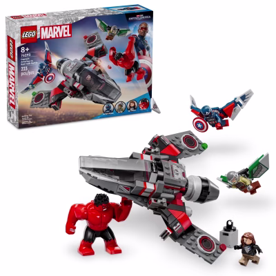 LEGO Marvel Captain America vs. Red Hulk Battle Building Set