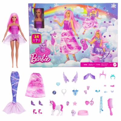 Barbie Advent Calendar with Fashion Doll & 24 Surprise Toy Accessories