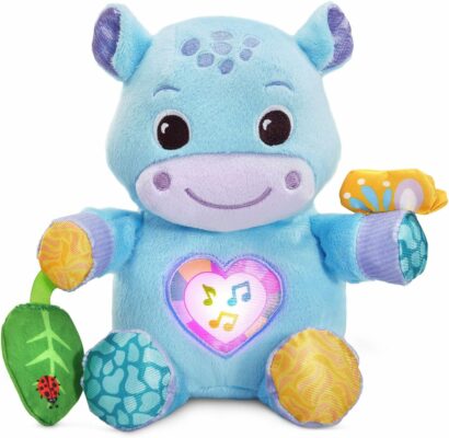 VTech Baby Hug a Hippo Musical Plush Toy with Lights and Textures