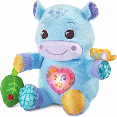 VTech Baby Hug a Hippo Musical Plush Toy with Lights and Textures