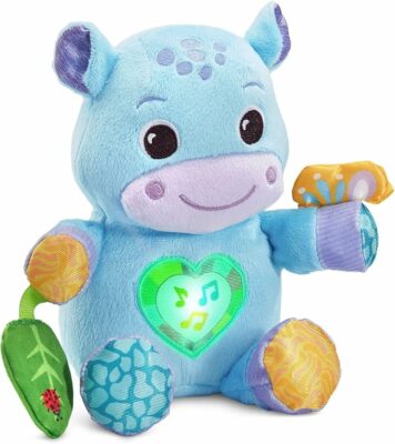 VTech Baby Hug a Hippo Musical Plush Toy with Lights and Textures