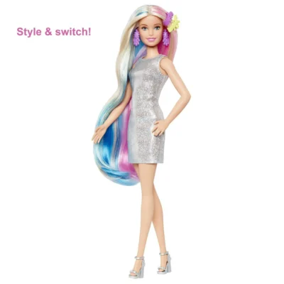 Barbie Fantasy Hair Fashion Doll with Colorful Blonde Hair